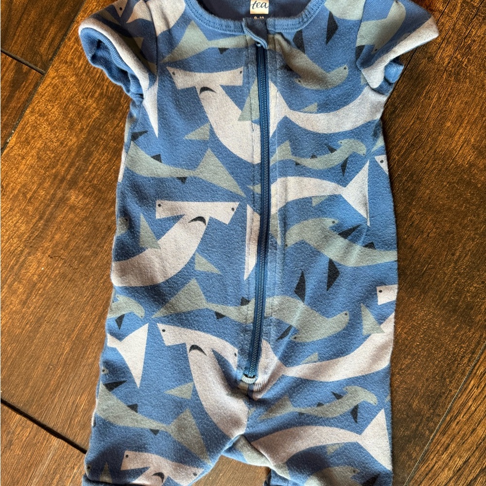 Tea Collection Blue Baby Romper
